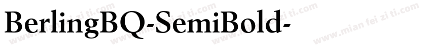 BerlingBQ-SemiBold字体转换