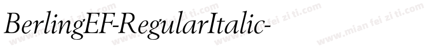 BerlingEF-RegularItalic字体转换