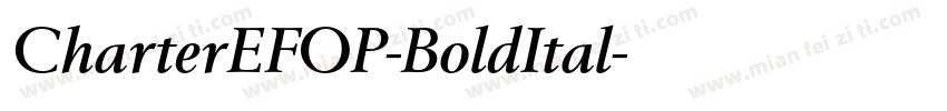 CharterEFOP-BoldItal字体转换