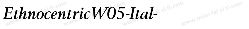 EthnocentricW05-Ital字体转换