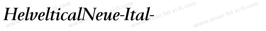 HelvelticalNeue-Ital字体转换