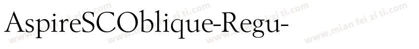 AspireSCOblique-Regu字体转换