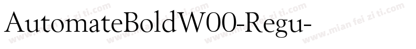AutomateBoldW00-Regu字体转换