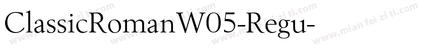 ClassicRomanW05-Regu字体转换