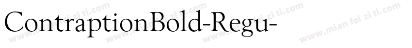 ContraptionBold-Regu字体转换
