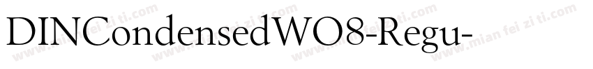 DINCondensedWO8-Regu字体转换