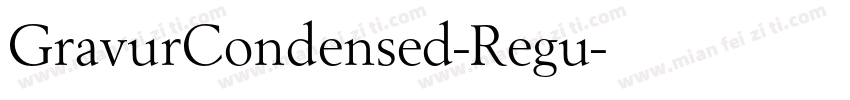GravurCondensed-Regu字体转换