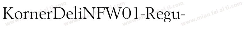 KornerDeliNFW01-Regu字体转换