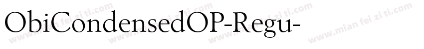ObiCondensedOP-Regu字体转换