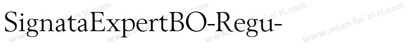SignataExpertBO-Regu字体转换