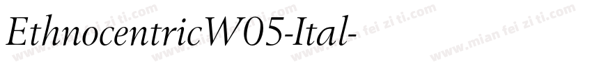 EthnocentricW05-Ital字体转换