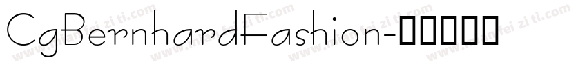 CgBernhardFashion字体转换
