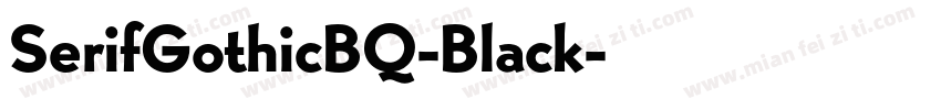 SerifGothicBQ-Black字体转换