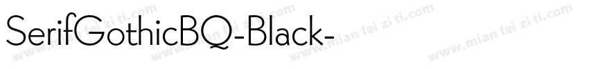 SerifGothicBQ-Black字体转换