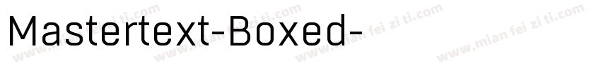Mastertext-Boxed字体转换
