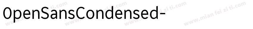 0penSansCondensed字体转换