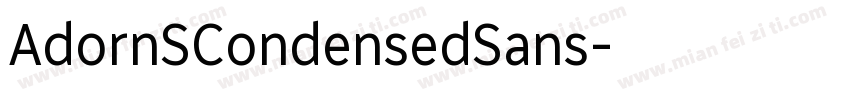 AdornSCondensedSans字体转换