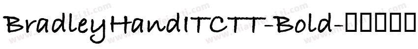 BradleyHandITCTT-Bold字体转换