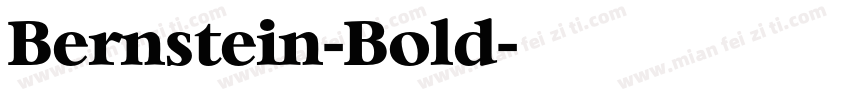 Bernstein-Bold字体转换