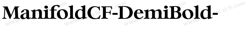ManifoldCF-DemiBold字体转换