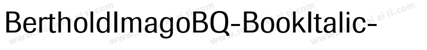 BertholdImagoBQ-BookItalic字体转换