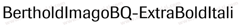 BertholdImagoBQ-ExtraBoldItalic字体转换