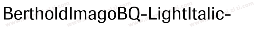 BertholdImagoBQ-LightItalic字体转换