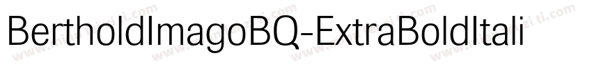 BertholdImagoBQ-ExtraBoldItalic字体转换