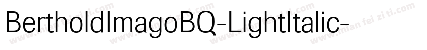 BertholdImagoBQ-LightItalic字体转换