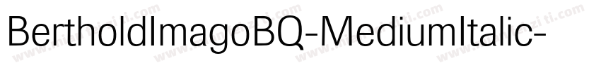 BertholdImagoBQ-MediumItalic字体转换