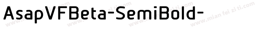 AsapVFBeta-SemiBold字体转换
