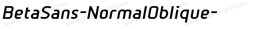 BetaSans-NormalOblique字体转换