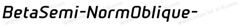 BetaSemi-NormOblique字体转换