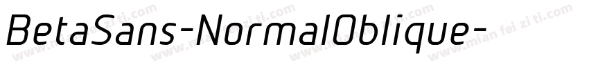 BetaSans-NormalOblique字体转换