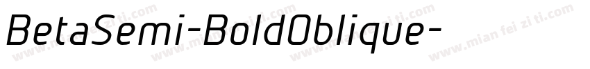 BetaSemi-BoldOblique字体转换