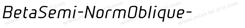 BetaSemi-NormOblique字体转换