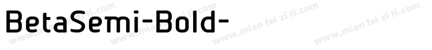 BetaSemi-Bold字体转换