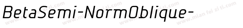 BetaSemi-NormOblique字体转换
