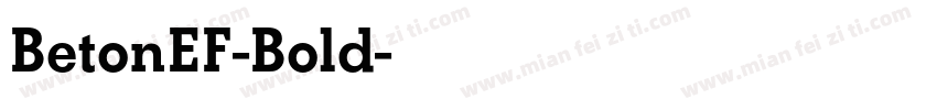 BetonEF-Bold字体转换