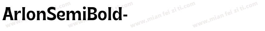 ArlonSemiBold字体转换