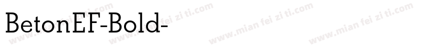 BetonEF-Bold字体转换