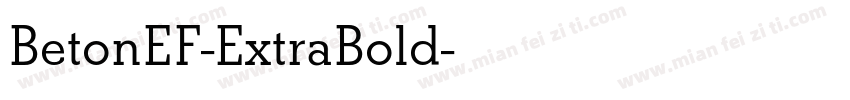 BetonEF-ExtraBold字体转换