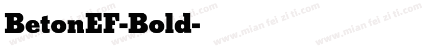 BetonEF-Bold字体转换