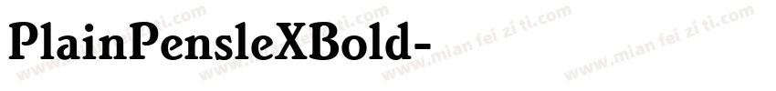PlainPensleXBold字体转换