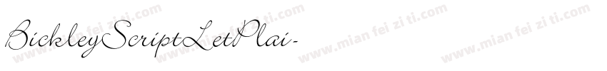 BickleyScriptLetPlai字体转换