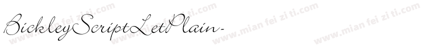 BickleyScriptLetPlain字体转换