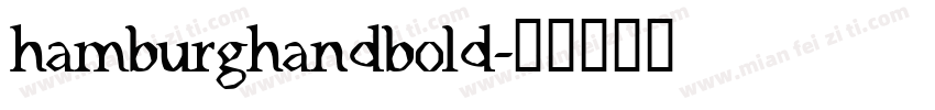 hamburghandbold字体转换
