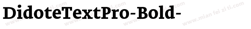DidoteTextPro-Bold字体转换