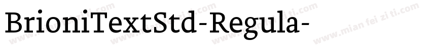 BrioniTextStd-Regula字体转换