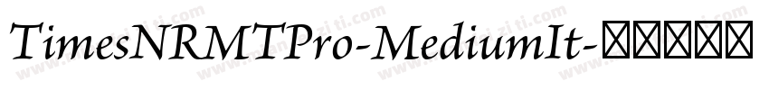 TimesNRMTPro-MediumIt字体转换
